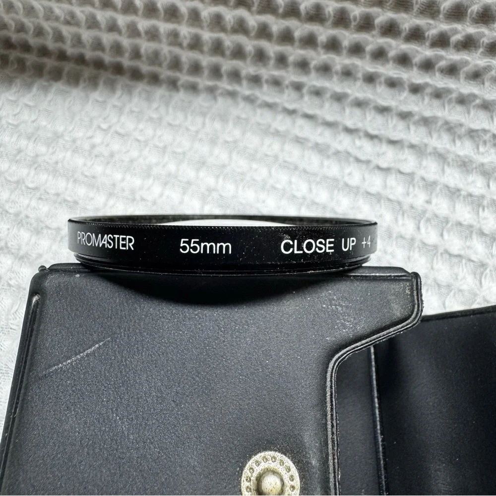 Promaster 55mm Close-Up Filter Lot +1 +2 +4 w Case + Empty 49mm UV Case